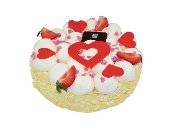 Valentijn slagroom taartje 5-6 personen