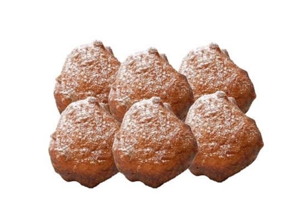 Oliebollen zonder rozijnen&nbsp;verpakt per 6