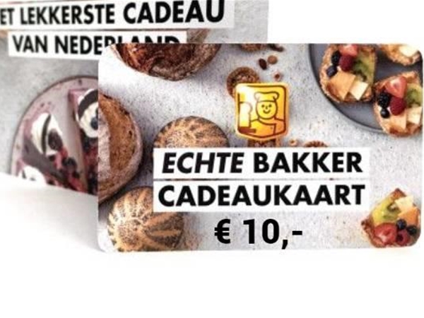 Echte Bakkers Cadeaukaart twv 10 euro